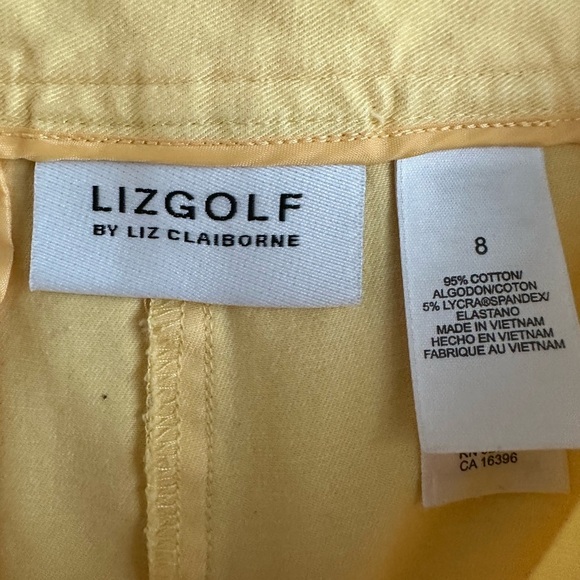 Lizgolf Bermuda Yellow Women’s 8 Golf Shorts Pockets Style LBMU2377 - Picture 5 of 11